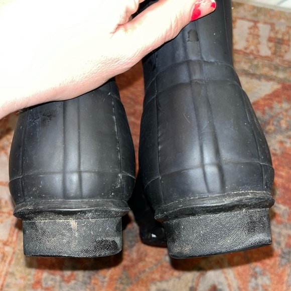 Hunter Women’s Black Short Rain Boots Size 7 - Picture 6 of 15